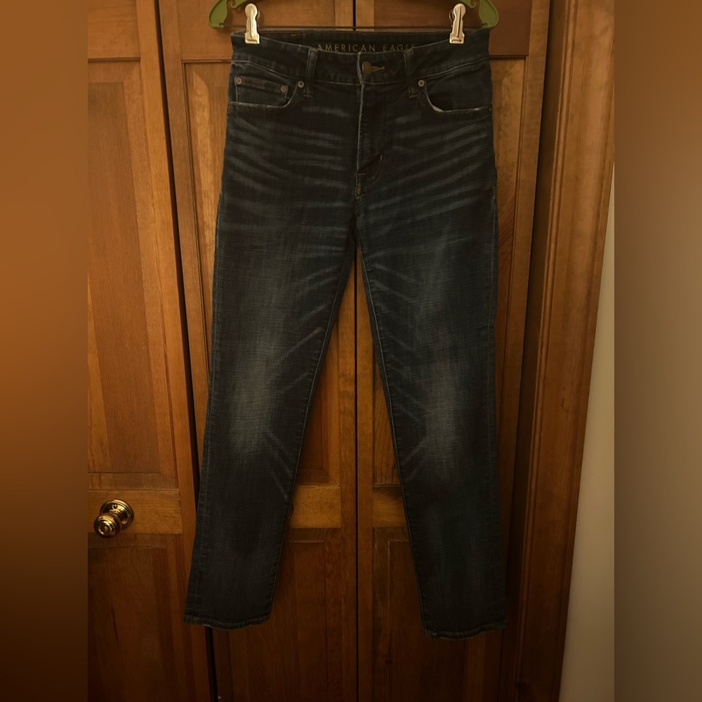 American Eagle Outfitters Men’s Cotton Blend 28x30 Blue Western Strait Leg Jeans